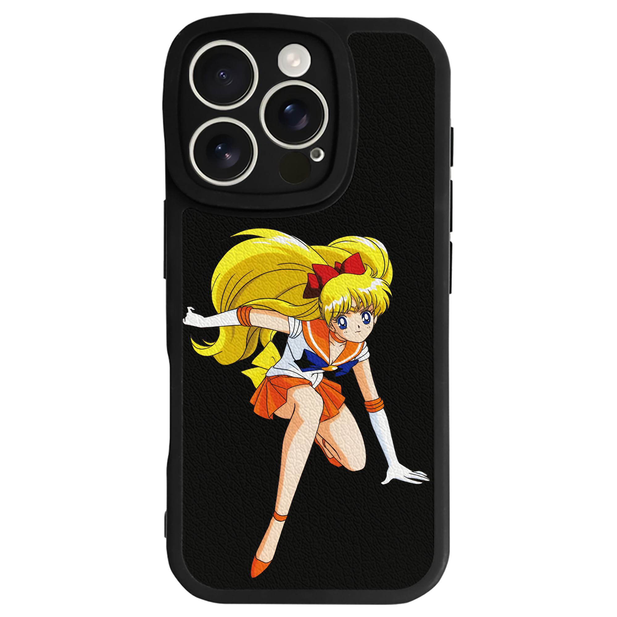 （画像用） 美少女戦士セーラームーン 愛野 美奈子 あいの みなこ Sailor Moon Aino Minako 【iPhone 16シリーズ対応】シリコンスマホケース（レザー調） 材質：シリコン